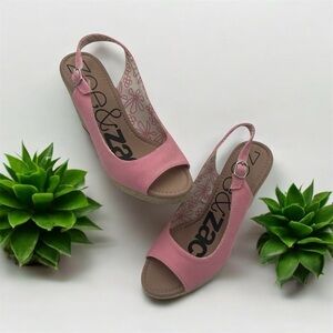 Zoe & Zac Pink Sugar Pink Wedges - Size 7.5